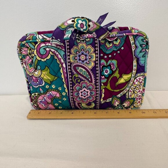 NWOT Vera Bradley Heather Quilted Paisley Floral Travel bag With Handles, hook - Picture 6 of 11